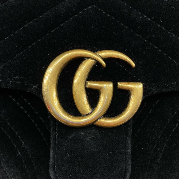 ‼️SOLD‼️ Gucci GG Marmont matelassé velvet mini bag - Picture 4 of 9